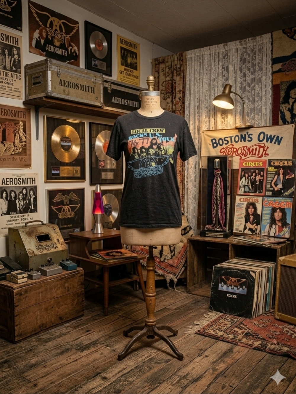 Vintage Style Aerosmith Graphic T-Shirt – Women’s Medium – Rock Tour Style Tee